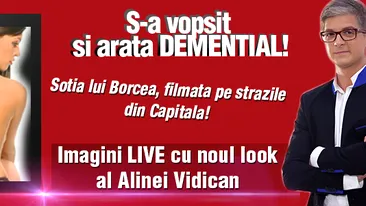 S-a vopsit si arata DEMENTIAL! Sotia lui Borcea, filmata pe strada! Imagini LIVE cu noul look al Alinei Vidican