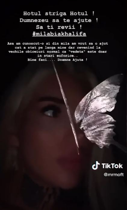 Fulgy a postat un videoclip în care apare Bia Khalifa. Sursă foto: Tik Tok