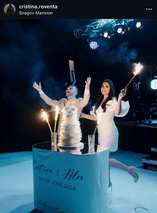 Alexandru Maxim și Cristina Roventa la cununiva civilă din 2024/ sursă foto: Instagram