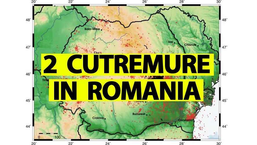 Au fost două cutremure mari în România, azi-noapte, la ora 3:39 și 5:38. Anunțul făcut de autorități