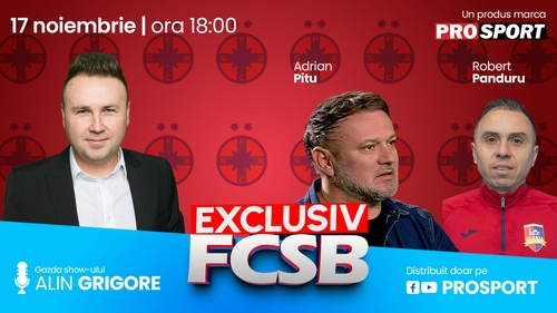 „EXCLUSIV FCSB”, o producție marca ProSport, revine în această seară cu o nouă ediție incendiară, de la ora 18:00, pe canalul de YouTube ProSport și pe pagina de Facebook ProSport