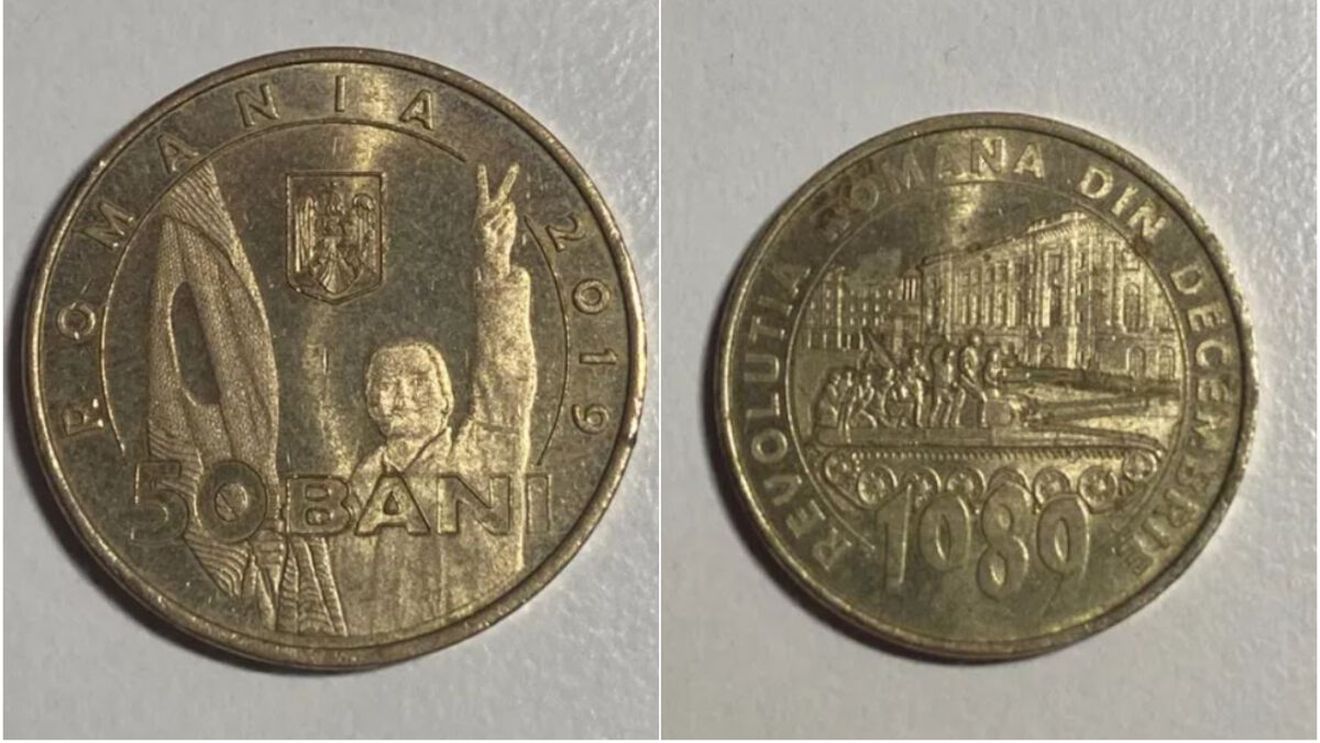 Tu mai ai așa ceva acasă? Prețul ireal la care se vinde o monedă de 50 de bani cu Revoluția de la 1989, acum, în 2023