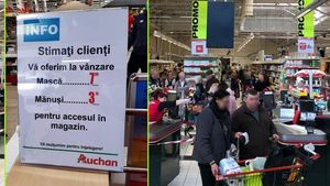 Supermarket-ul Auchan din Timișoara vine în ajutorul cetățenilor cu măști și mănuși. Cât costă o mască reutilizabilă