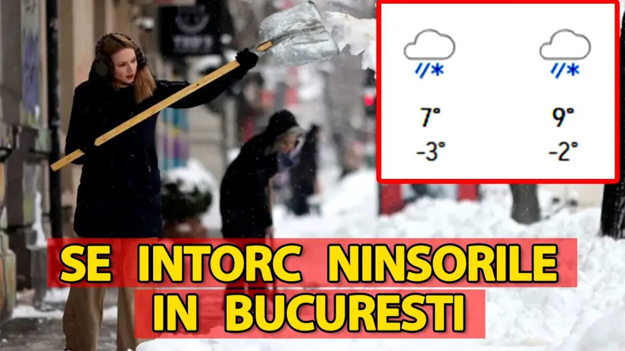 Pe ce dată se întoarce iarna în București. Meteorologii Accuweather anunță noi ninsori și temperaturi negative în Capitală