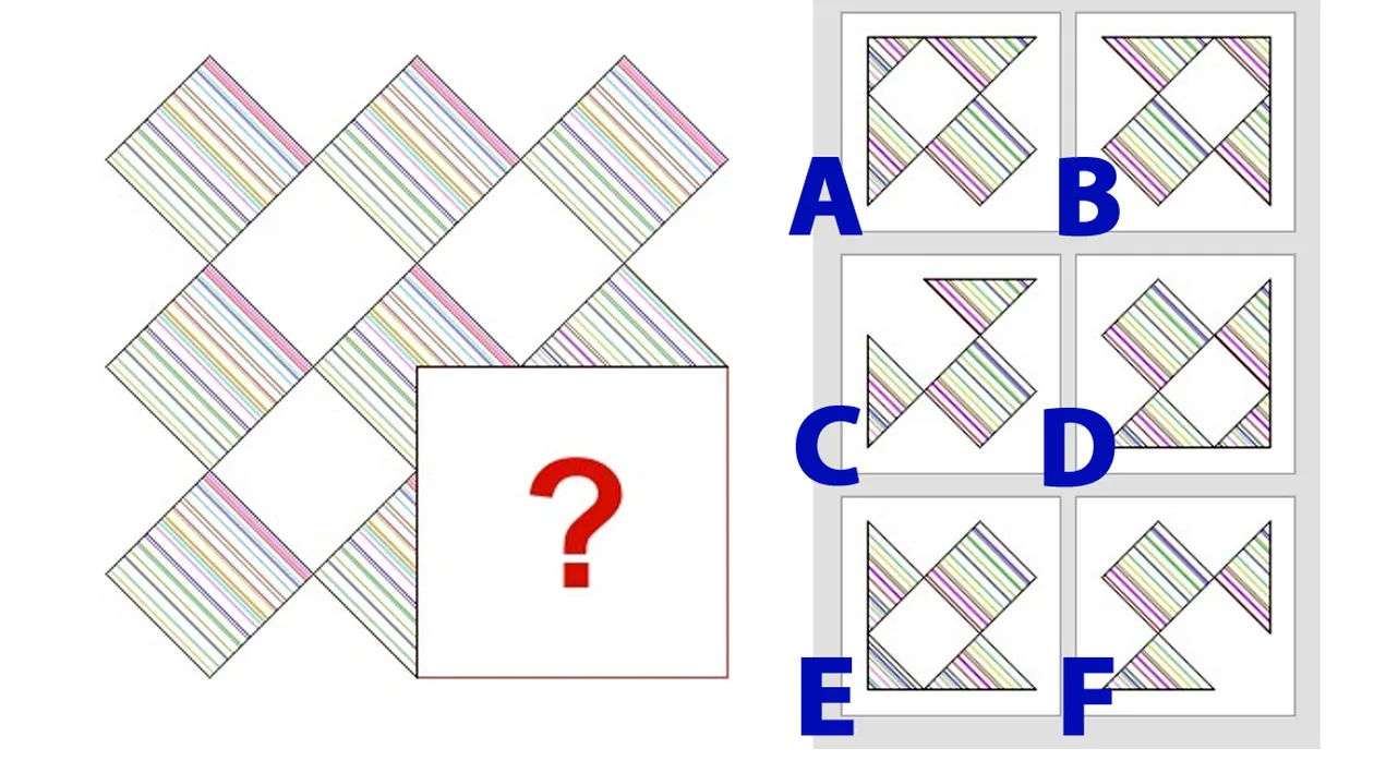 Testul de inteligență care îți arată cât de deștept ești, de fapt | Alege figura care lipsește în imagine