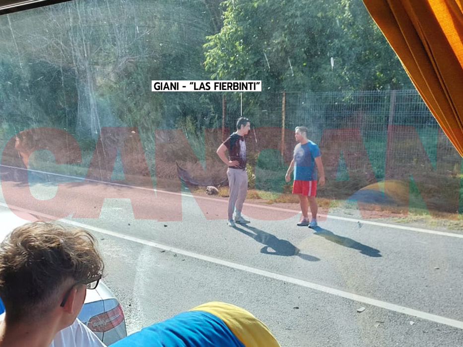Giani din Las Fierbinți, la locul accidentului