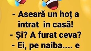BANCUL ZILEI | "Aseară un hoț a intrat în casă"