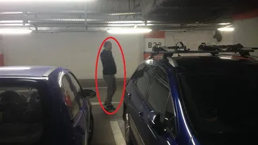 Atentie, soferi, daca il intalniti pe acest individ prin parcarile mall-urilor din Capitala! Am strigat sa stea, dar a fugit!