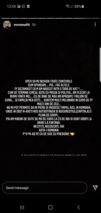 Fulgy șochează din nou: ”Adio, România!”