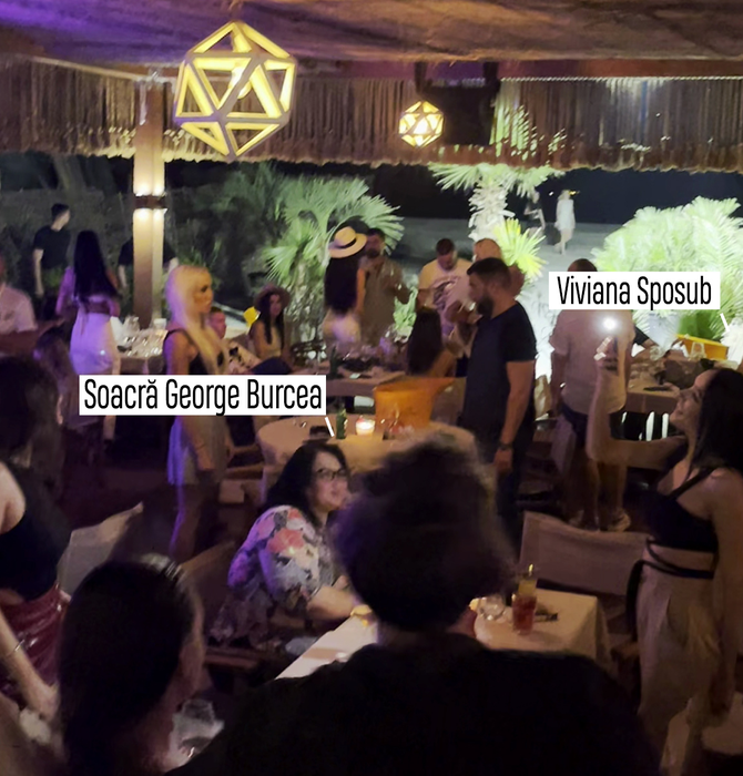 Atmosferă de sărbătoare în club, pentru trio-ul format din George, Viviana și mama soacră