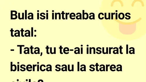 BANC | Curiozitatea lui Bulă