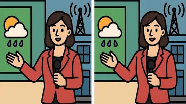 Test de inteligență | Identificați cele 3 diferențe dintre cele două prezentatoare ale rubricii Meteo