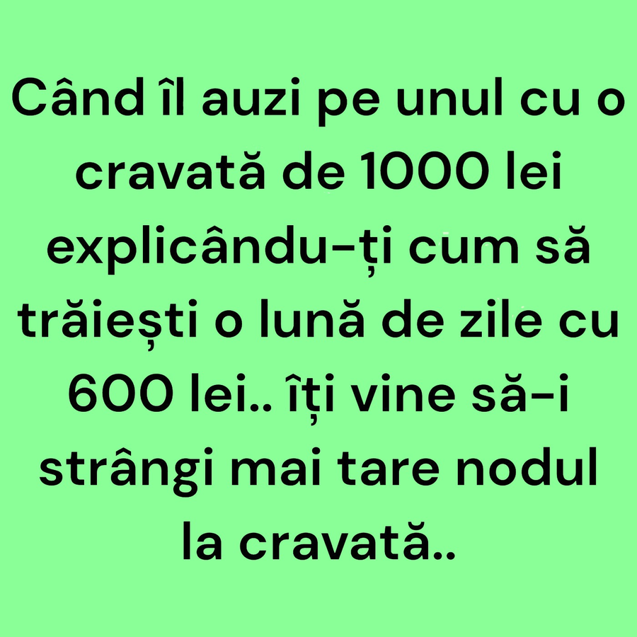 BANCUL ZILEI | Cravata de 1.000 lei