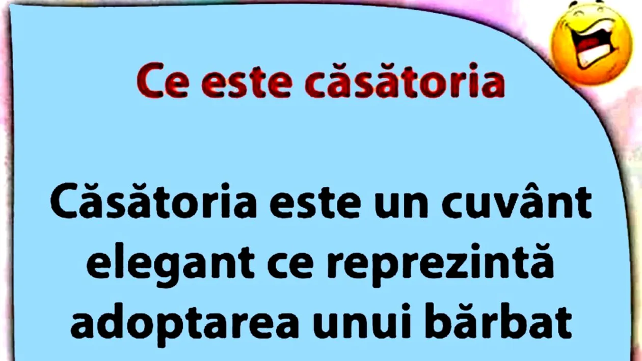 Bancul începutului de octombrie | Definiția căsătoriei