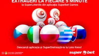 Extrageri la fiecare 5 minute la loteriile din aplicația Superbet!