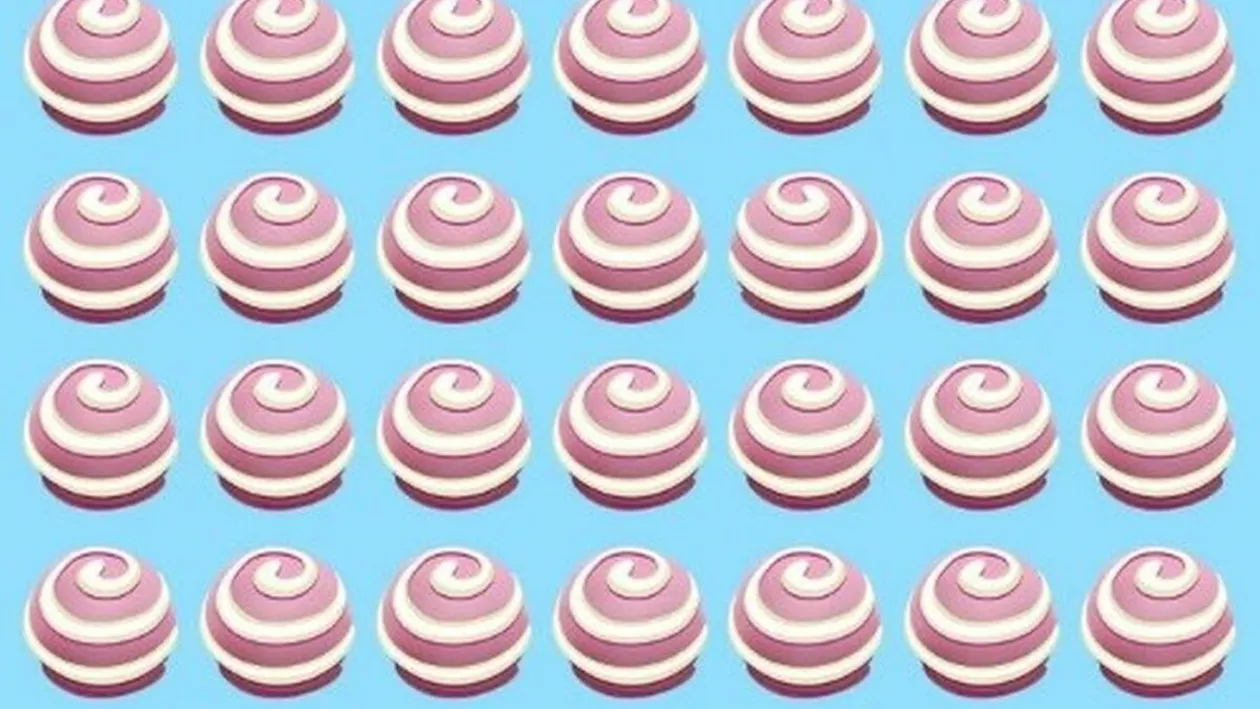 Test IQ | Numai iubitorii de dulciuri depistează bomboana intrusă în doar 7 secunde