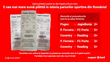 Primii SuperMilionari în Euro din pariuri sportive! Câțiva prieteni au pariat pe goluri (3+ și 5+) și câștigurile cumulate pe 109 bilete le-au adus în conturi +1.200.000 Euro!