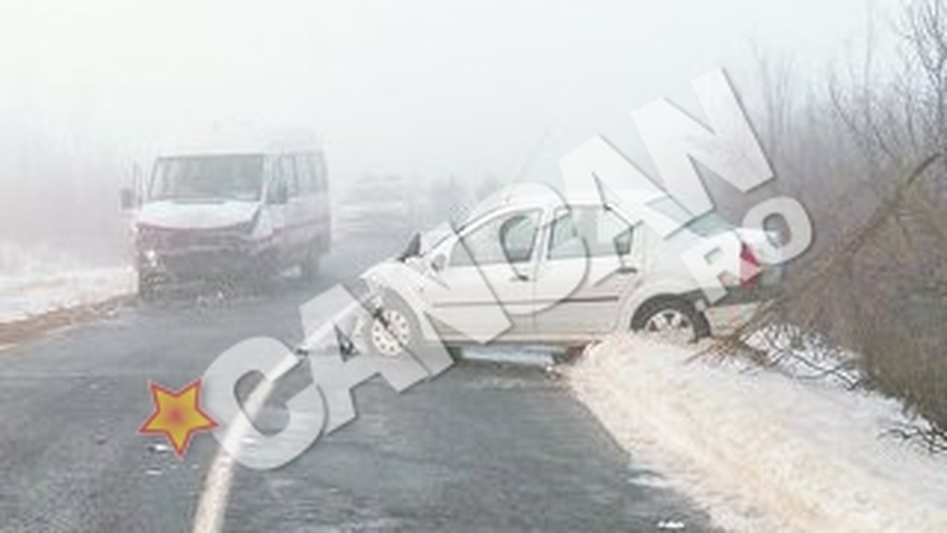 Accident in lant in judetul Vrancea! 17 masini s-au ciocnit si mai multe persoane au fost ranite
