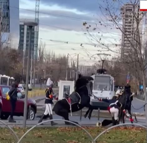 Jandarmul care a căzut de pe cal, la parada de 1 Decembrie, a consumat băuturi alcoolice. Este cercetat de Parchetul Militar