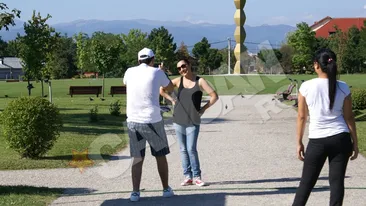 Andra si Catalin au vizitat Parcul Coloana Infinitului