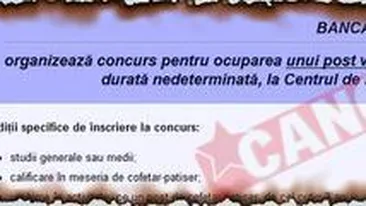 BNR cauta cofetar prin mica publicitate