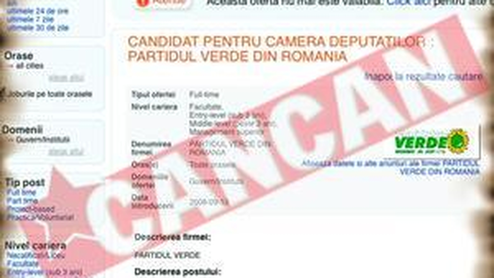Se cauta deputati prin mica publicitate