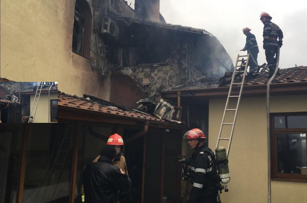 Mănăstire în flăcări la Constanța! 40 de pompieri au intervenit VIDEO