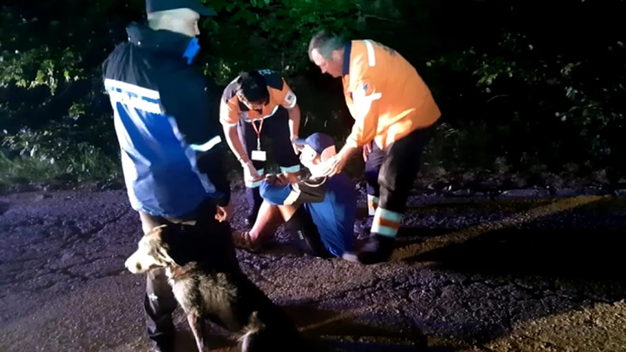 Un biciclist căzut în munți a fost salvat de câinele jandarmilor