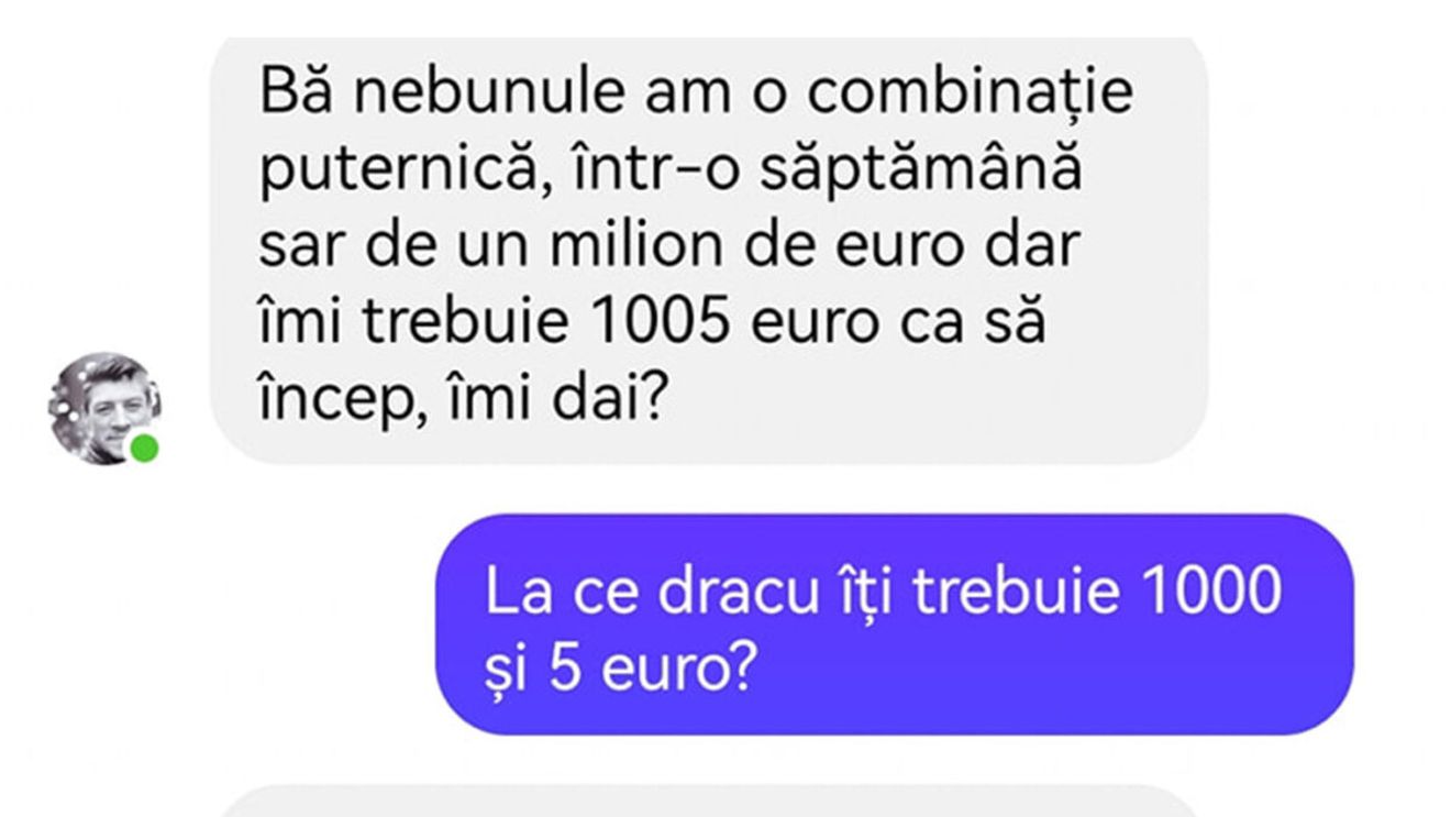 Bancul de weekend | "Îmi trebuie 1.005 euro ca să încep"