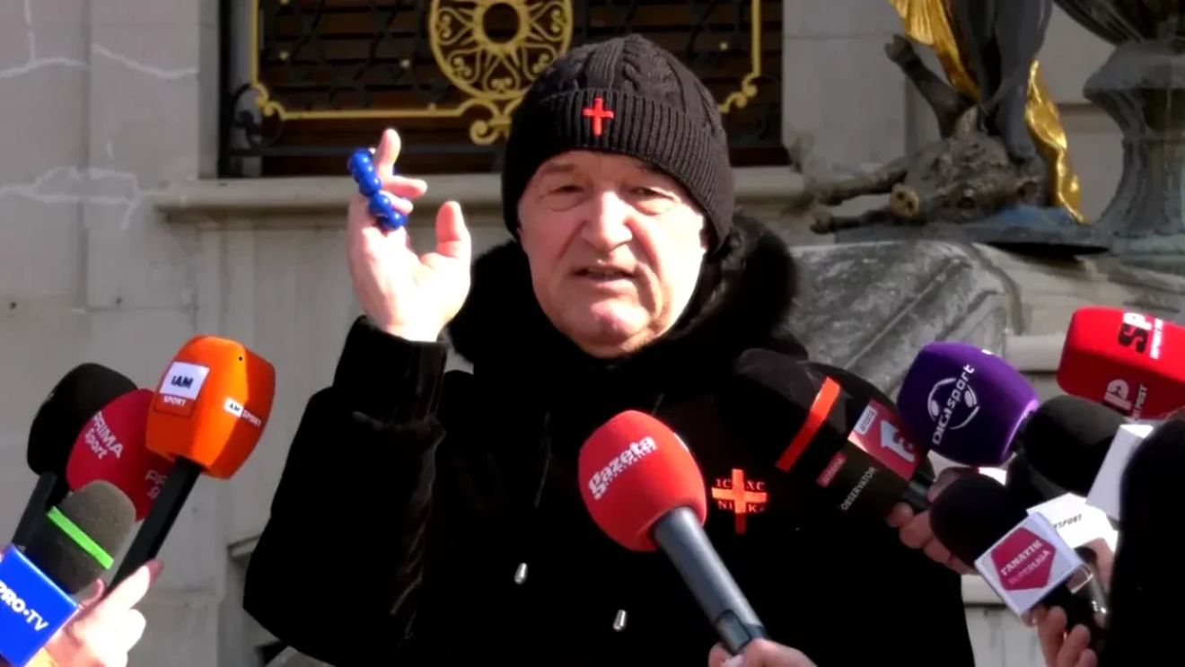 Explicația lui Gigi Becali. De ce a fost surprins plângând într-o biserică