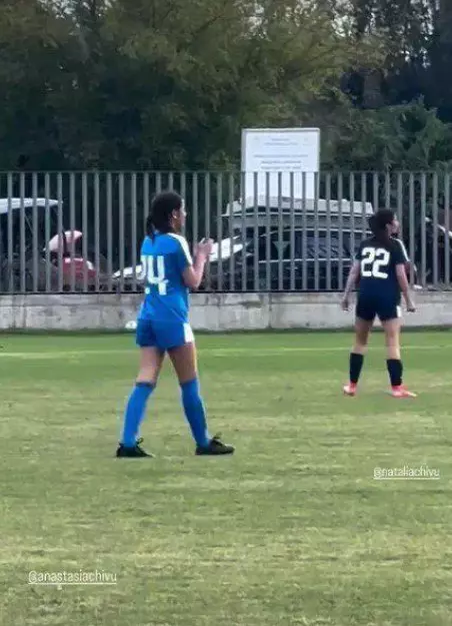 Imagini RARE cu fetele lui Cristi Chivu. Natalia și Anastasia au moștenit dragostea pentru fotbal