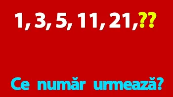 Test de inteligență | Ce număr urmează în seria: 1, 3, 5, 11, 21?