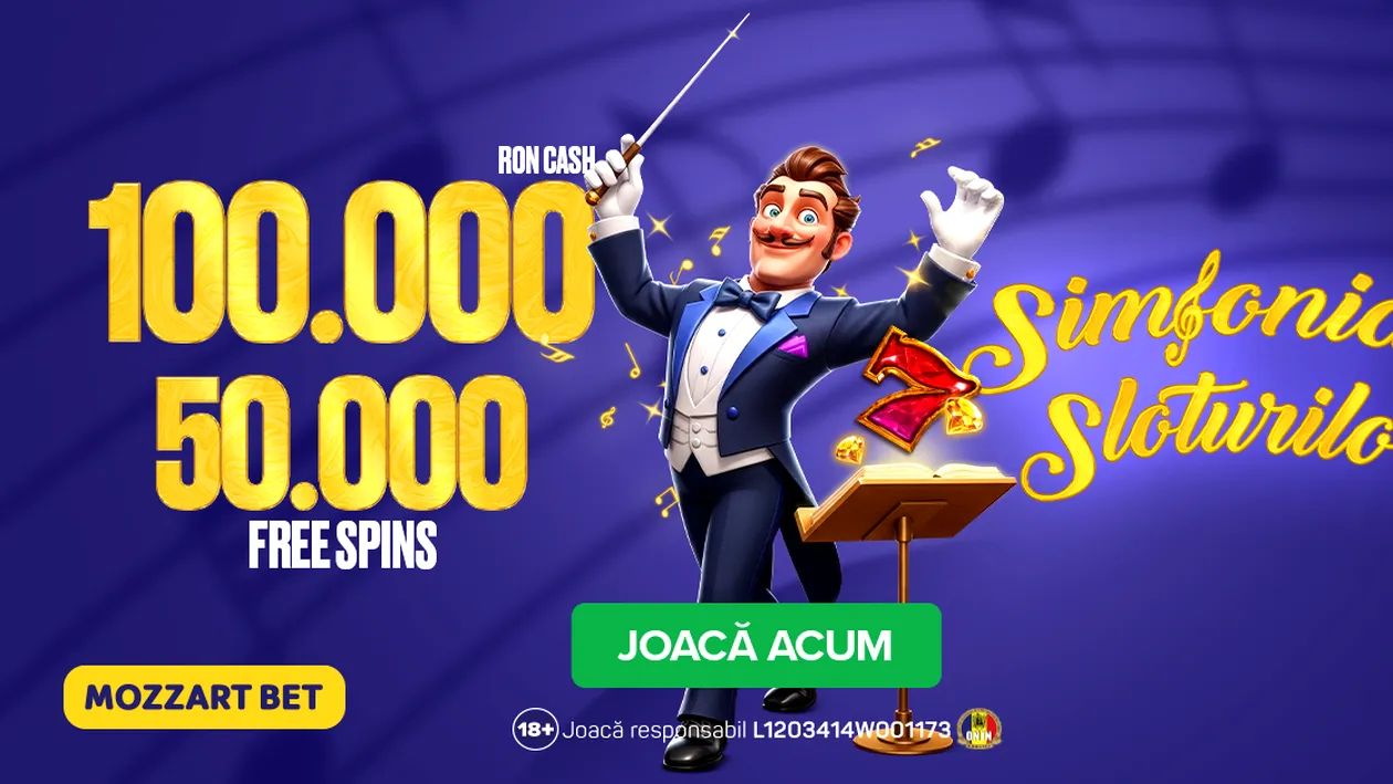(P) August devine luna spectacolului suprem al sloturilor – Simfonia Sloturilor te așteaptă cu premii de 100.000 RON și 50.000 Rotiri Gratuite!