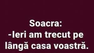 BANC | Drumul soacrei și bucuria ginerelui