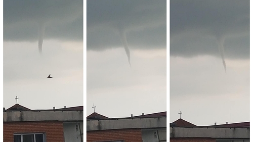 O tornadă a îngrozit locuitorii din apropiere de Timișoara. Totul a fost filmat