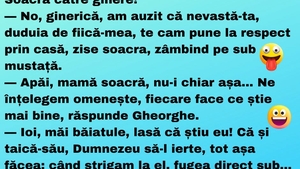 Bancul de joi | Soacra către ginere