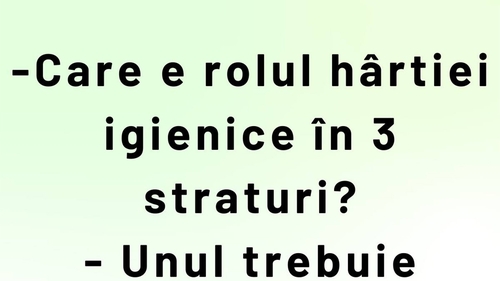 BANCUL ZILEI | Care e rolul hârtiei igienice cu 3 straturi, de fapt