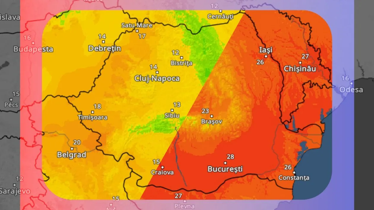 Prognoza meteo azi, 15 august 2026. Prognoza meteo de Sfânta Maria. Diferențe uriașe de temperatură între regiunile României