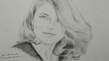 Portret cadou din partea unui fan! Vezi ce cantareata a fost surprinsa in acest mod!