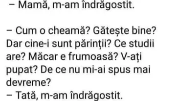 BANCUL ZILEI | Mamă, m-am îndrăgostit!
