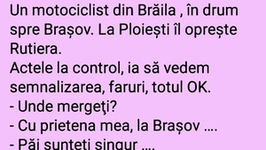 Bancul sfârșitului de săptămână | Motociclistul și polițistul de la Rutieră