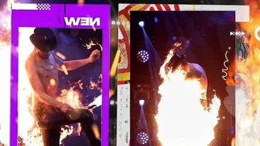 Moment șocant pe scena de la Românii au Talent. Un concurent, la un pas să ia foc în direct