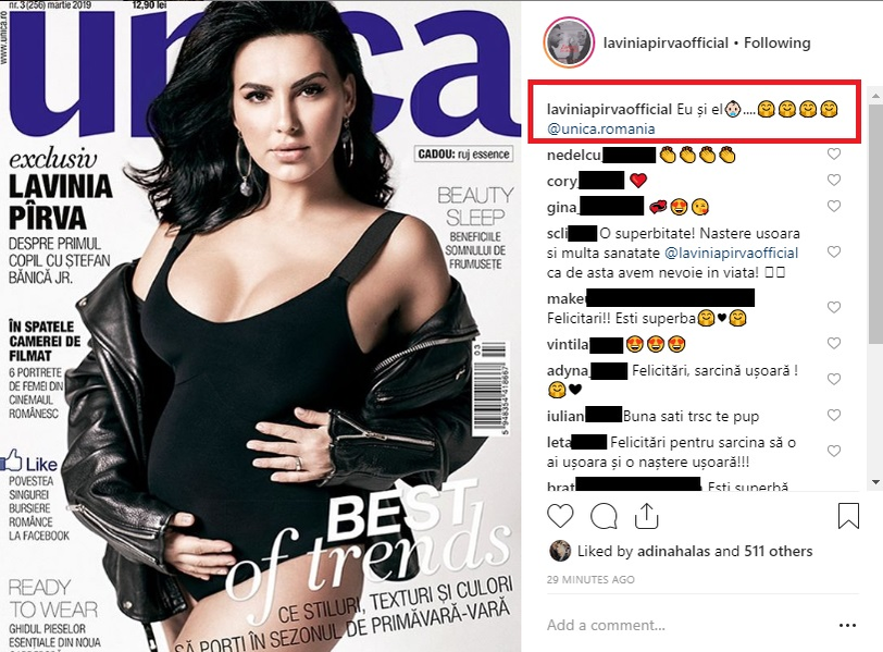 Însărcinată în 6 luni, Lavinia Pîrva a pozat fără sutien într-o rochie transparentă! Cât de mare este burtica de gravidă