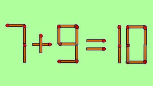 Test de inteligență | Corectați 7 + 9 = 10, mutând un singur băț de chibrit