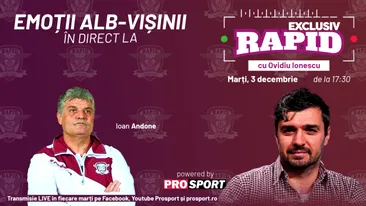 Ioan Andone vine astăzi la EXCLUSIV RAPID, la ora 17:30 pe canalul de YouTube - ProSport