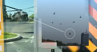 Imagini nedifuzate până acum cu aterizarea forțată a elicopterului Black Hawk american, în Piața Charles de Gaulle. Șoferii au crezut că nu văd bine!