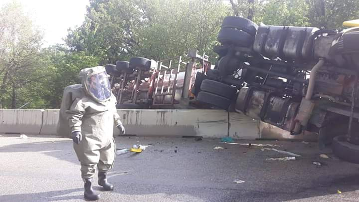 Traficul de pe DN 65 este blocat în urma accidentului