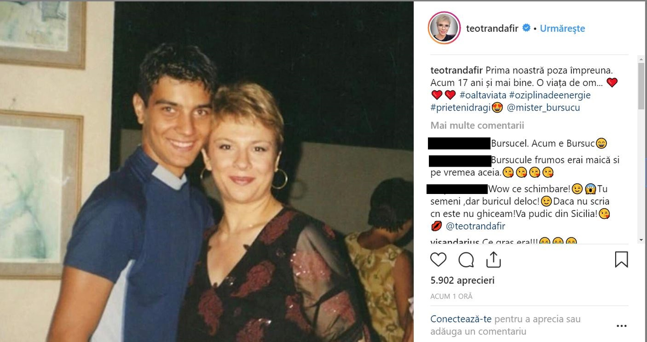 Teo și Bursucu, o poză din" altă viață"