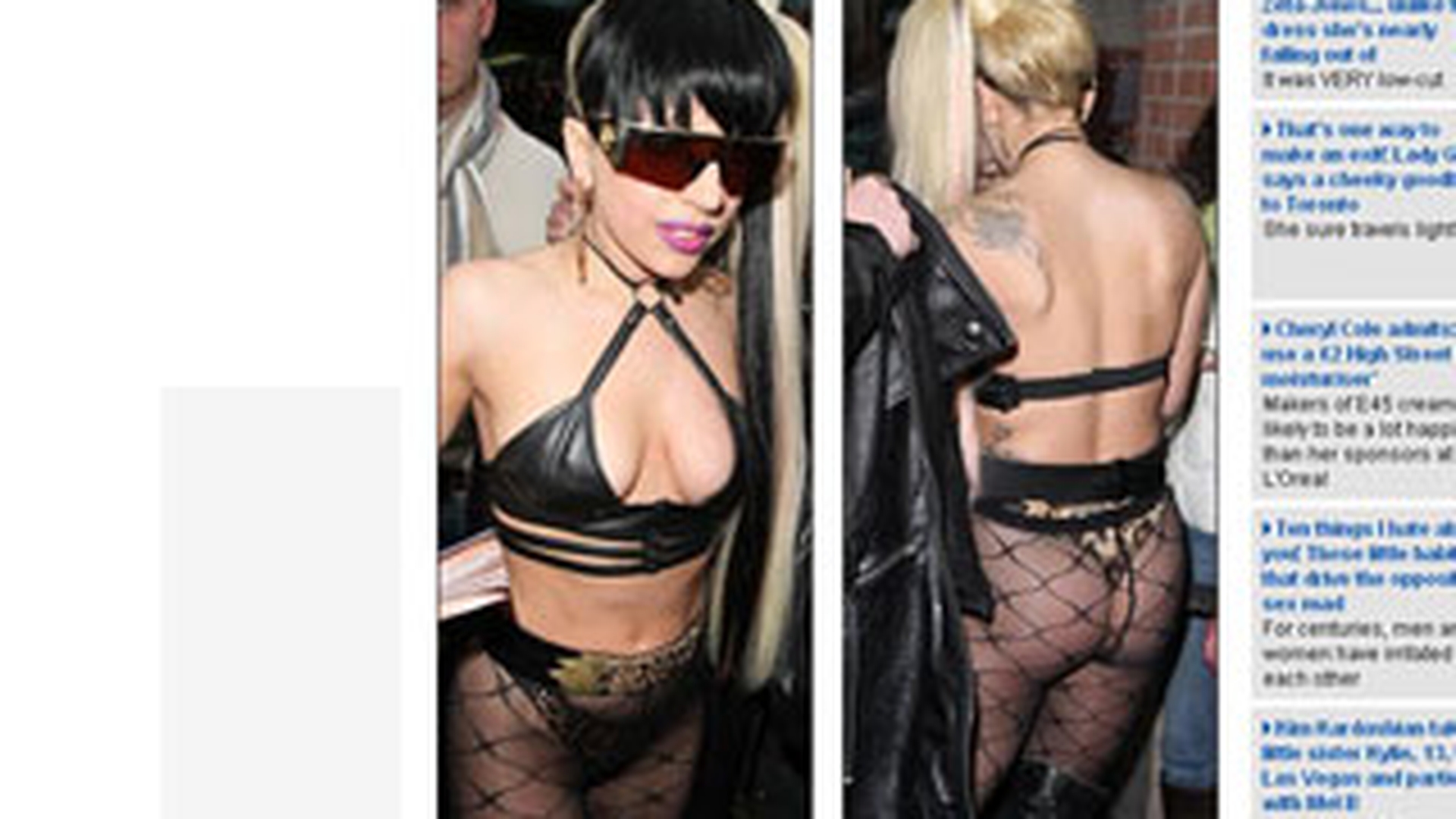 Lady GaGa aproape goala pe strazile din Toronto