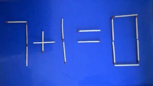 Test de inteligență | Mutați un singur chibrit pentru a corecta 7 + 1 = 0